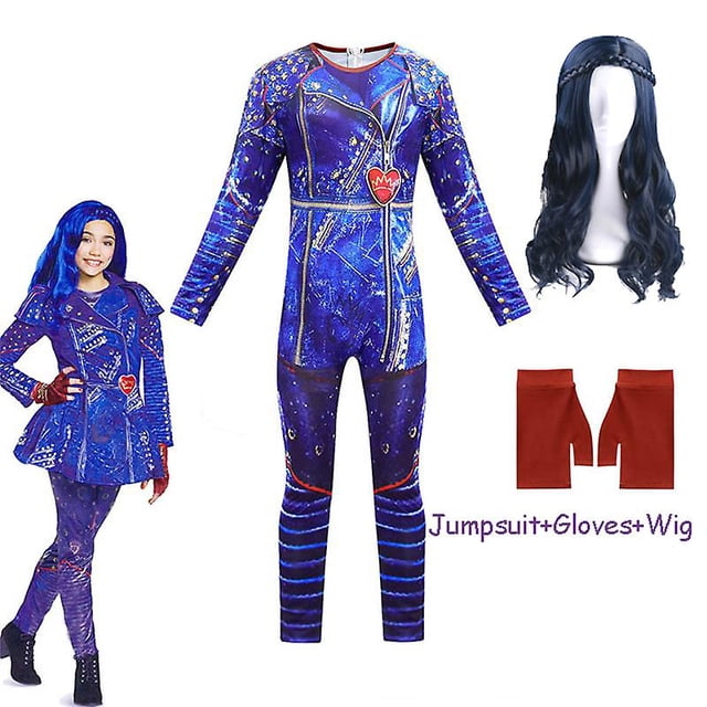 Audrey Evie Evil Mal Descendants Cosplay Costume Girls Birthday Party Halloween Costume And Wig For Kids Disguise Descendants 3