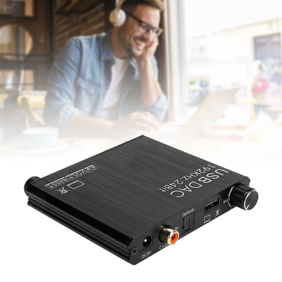 DAC Converter, Adjustable Output Optical Audio Changer 3.5mm For Audio Conversion