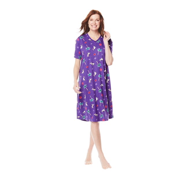 Dreams & Co. Women's Plus Size Print Sleepshirt Nightgown