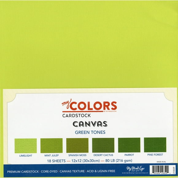 My Colors Toile Carton Bundle 12" X 12" 18/pkg-Vert Tons