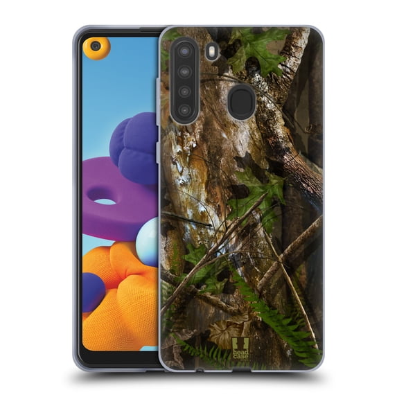Head Case Designs Camouflage Hunting Hardwood Turkey Hunt Soft Gel Case Compatible with Samsung Galaxy A21 (2020)