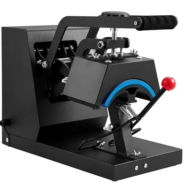 Hat Heat Press, 4 in 1 Cap Heat Press Machine, 6x3inches Clamshell Sublimation Transfer, LCD Digital Timer Temperature Control with 4pcs Curved Heating Elements