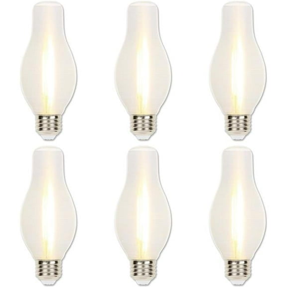 Westinghouse  Lighting 6.5-Watt (60-Watt Equivalent) Clear Spun-Satin Glowescent H19 Dimmable LED Light Bulb, Medium Base, 6 Pack