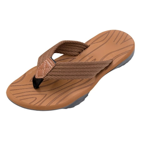 

Men Summer Casual Outside Wear Beach Non Breathable Flip Flops Clip Toes Big Size Flat Bottom Slippers Sandals