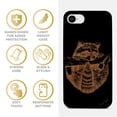 thumbnail image 4 of Case Yard Wooden Case for iPhone-SE Soft TPU Silicone cover Slim Fit Shockproof Wood Protective Phone Cover for Girls Boys Men and Women Supports Wireless Charging Raccoon Design, 4 of 7