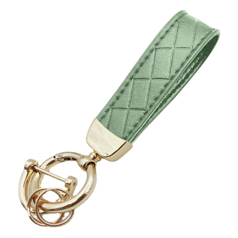 Leather wrist strap keychain deals