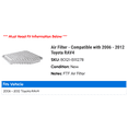 thumbnail image 2 of Air Filter - Compatible with 2006 - 2012 Toyota RAV4 2007 2008 2009 2010 2011, 2 of 2
