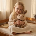thumbnail image 3 of 2026 Bunny Plush Stuffed Animal , 9.8" Soft Cuddly Bunny Doll Gift for Adults, Birthday Graduation Present for Friends Classmates, Cute Huggable Companion, White, 3 of 5