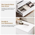 thumbnail image 6 of Aufeile Dresser for Bedroom, 6 Drawer Dresser & Chest of Drawers, 53" Modern Chest of Drawers with Curved Profile Design, Wood Dresser Storage Organizer for Adults, White, 6 of 8