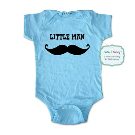 

Mustache Little Man - wallsparks cute & funny Brand - baby one piece bodysuit - Great baby shower gift!