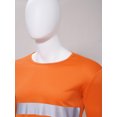 thumbnail image 5 of TiaoBug Mens High Visibility Safety T-Shirt Reflective Construction Work Shirt with Reflective Strips Orange L, 5 of 7