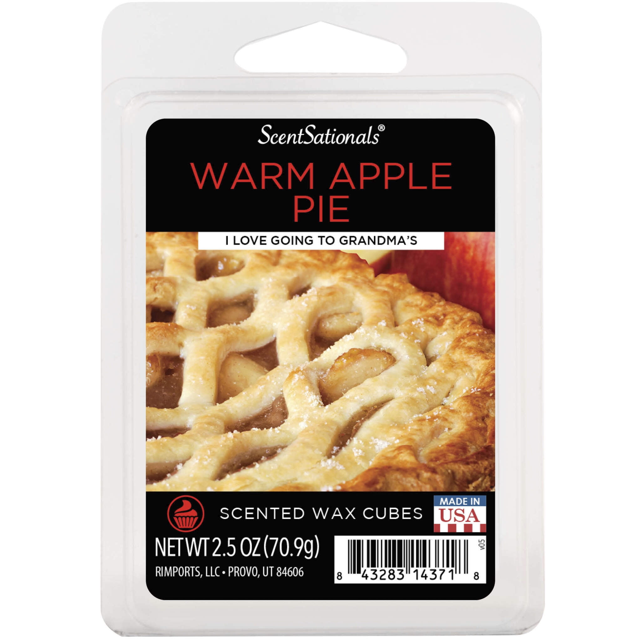 Warm Apple Pie Scented Wax Melts, ScentSationals, 2.5 oz (1-Pack)