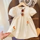 thumbnail image 1 of Vestido de manga abullonada hueca para niñas, vestido de verano de manga corta con encaje para niños, 1 of 6