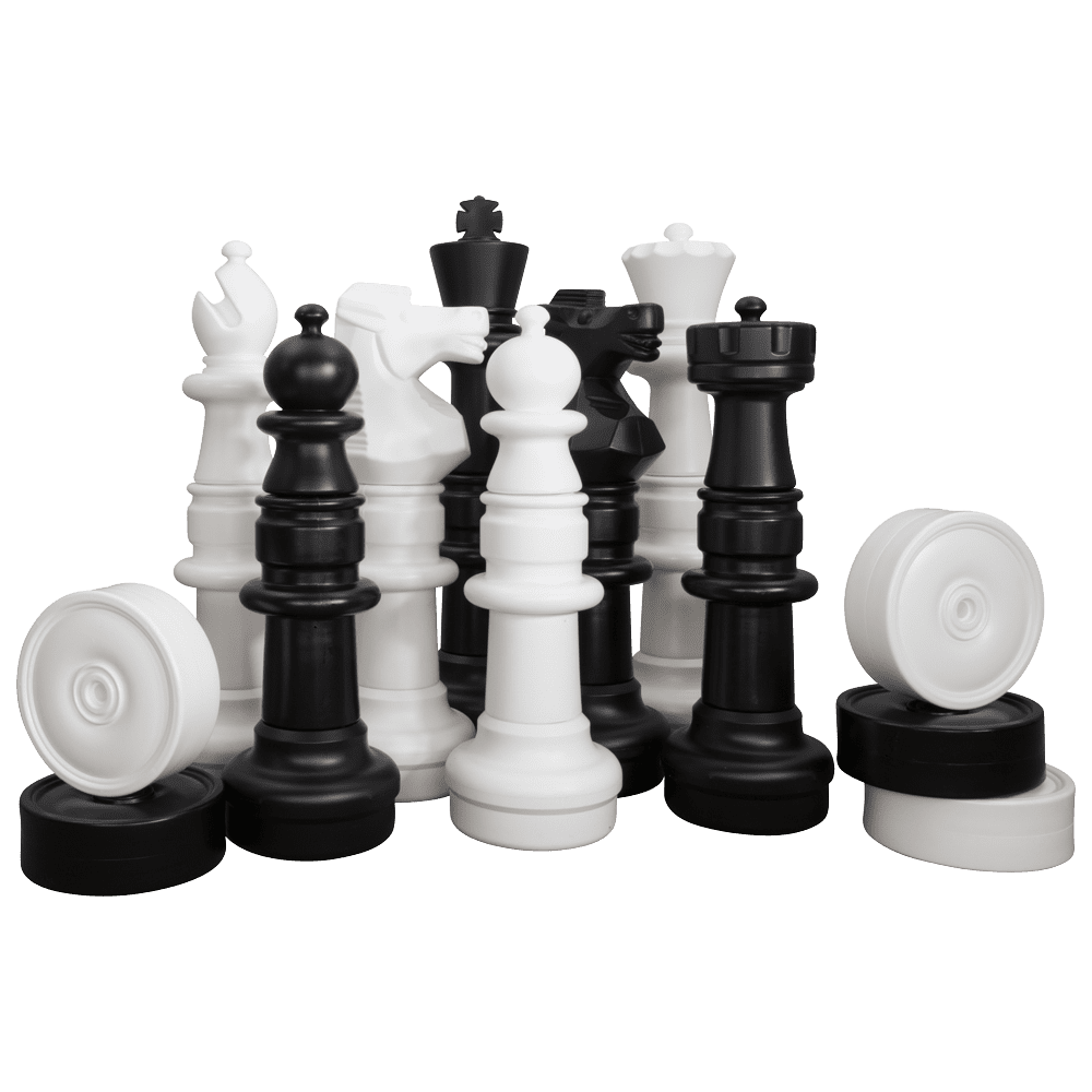 MegaChess Giant Chess Set 37 inch King; Bundle with Giant Checkers
