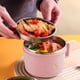 thumbnail image 4 of Ganfancp Acero Inoxidable Aislado Fast Food Taza de Doble Capa de Gran Capacidad con Compartimento para Verduras Estudiante Cuenco Portátil de Alto Valor Buen Material de Capas Liquidación 1* Taza Ai, 4 of 6