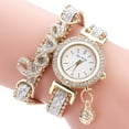 thumbnail image 1 of Reloj de cuarzo para mujer, relojes para mujer, reloj de pulsera para mujer, correa de cuero para mujer, reloj británico con diamantes de agua, paño de cocina de lujo, 1 of 2