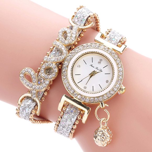 Daisyyozoid Wholesale Montre Bracelet pour Dames, Bracelet en Cuir, Diamant d'Eau, Montre Britannique