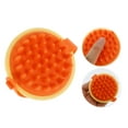 thumbnail image 4 of Unique Bargains 1 Pc Semicircle Hair Shampoo Brush for Head Massage 1.73"x3.03" Yellow, 4 of 6