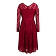 thumbnail image 4 of Verycand Women's Lace V Neck Slim Fit Formal Dress, 4 of 5