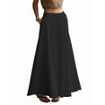 thumbnail image 2 of Women'S High Waist Casual Versatile Flowy Maxi Skirt Elegant Summer Boho Chic Midi Long Skirt, 2 of 8