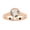 Rose Gold, variant on Bezel Set Solitaire Engagement Ring for Women, 0.65 Carat (ctw) Round Cut Lab Grown Diamond Ring In 14K Yellow Gold Over Sterling Silver F-G-H, SI Quality Gifts For Her Ring Size-4