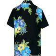 thumbnail image 6 of HAPPY BAY Men's Hawaiian Shirts Short Sleeve Button Down Shirt Floral Shirt Men Boho Vacation Casual Summer Beach Shirts for Men Funny M Retro Hibiscus, Blue, 6 of 6