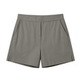 thumbnail image 5 of fatyb Women's Shorts Summer Casual Shorts Elastic Waist Solid Color Comfortable Shorts with Pockets, 5 of 6