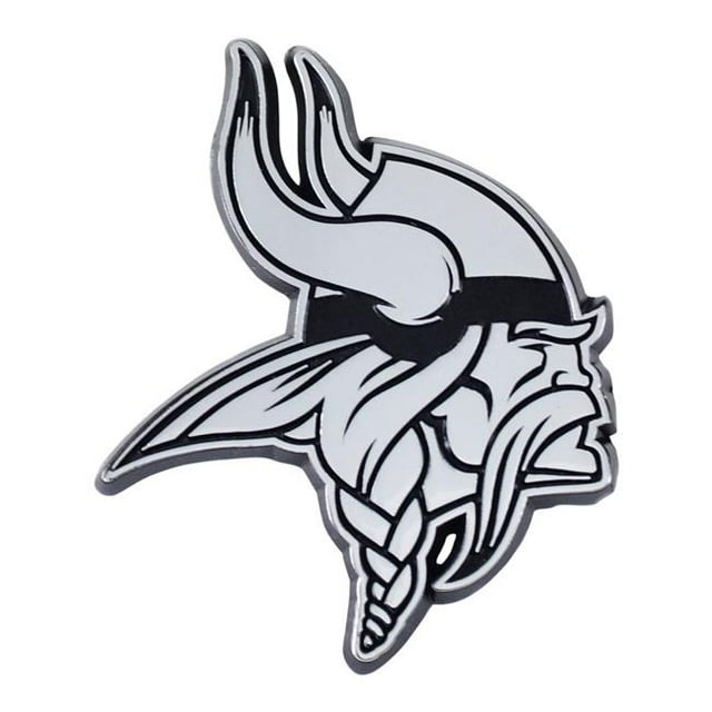 Fanmats 4298908708 Minnesota Vikings Premium Metal Chrome Auto Emblem