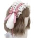 thumbnail image 3 of Diadema de encaje con volantes, cinta de encaje de malla, diademas con lazo, diadema con orejas de conejo Lolita, adornos para el cabello de Cosplay de Anime, 3 of 3