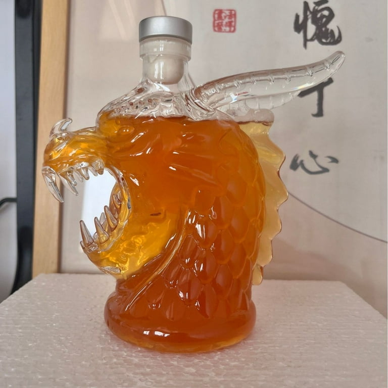 300ML Carafe A Decanter Whisky Statue Sculpture - Bouteille De Whisky Ou De Vin En Forme De Pelleteuse 3D Carafe À Vin VERRE A VIN - La Cave