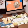thumbnail image 5 of Desk Pad, Cute Cat Potted Plant Desk Mat, Anime Kawaii Cat Large Gaming Mouse Pad for Desk, 31.5"x11.8" Extended Big Computer Keyboard Mouse Pad with Non-Slip Base and Stitched Edge, 5 of 13