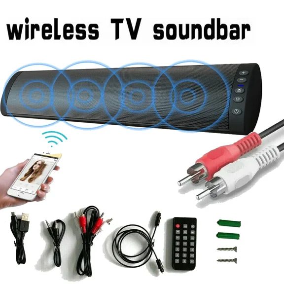 Bluetooth TV Home Threater Wired Sound Bar Speaker System 3D Surround Subwoofer