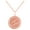 Rose Gold, variant on Reversible Sagittarius Zodiac Sign Charm Coin Pendant Necklace in Solid Gold (16 Inches)