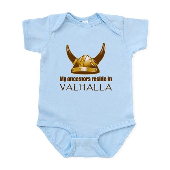 CafePress - Viking Helmet Valhalla2 Infant Bodysuit - Baby Light Bodysuit, Size Newborn - 24 Months