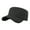 Black, variant on Cotton Twill Flat Top Peaked Hat Army Military Cadet Cap - Black