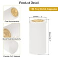 thumbnail image 2 of Uxcell 150Pcs Heat Shrink Capsules Wine Bottle Sealer Wrap Cap, 30x60mm, White, 2 of 6