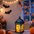 thumbnail image 4 of Taicans Halloween Lantern Vintage Candle Lantern Decorative Hanging Lantern LED Candle Lantern,Battery Operated Flameless Hanging Decor for Porch,Party,Table – Pumpkin & Ghost Indoor-Outdoor Lights, 4 of 6