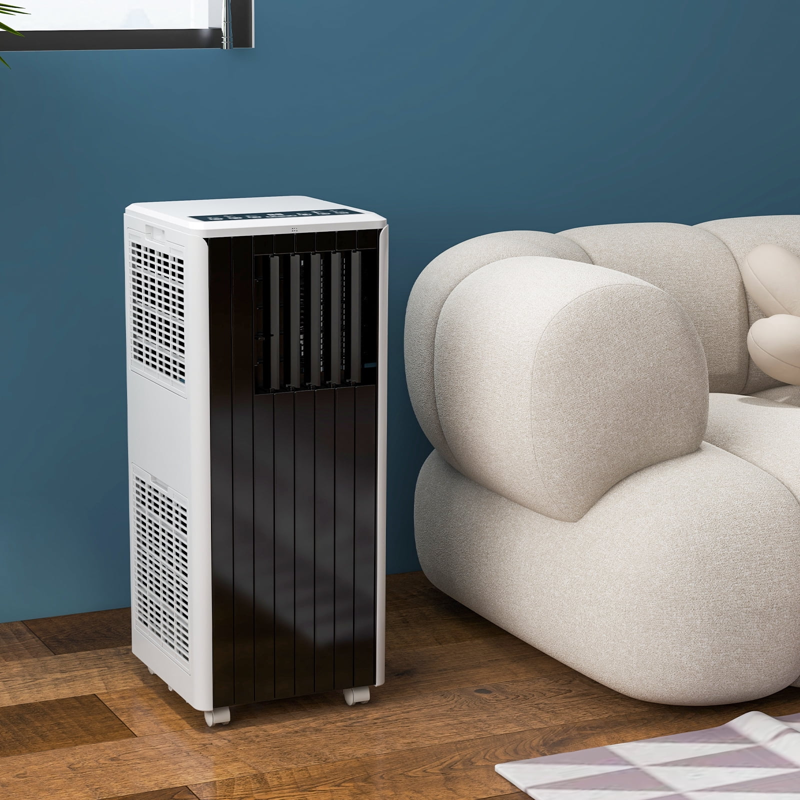 Portable Air Conditioner 8000 BTU, 3-in-1 Compact AC Unit with Cooling, Dehumidifier & Fan, Quiet Operation with 24H Timer, Remote Control & Window Kit for Rooms up to 350 Sq.Ft.