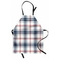 thumbnail image 1 of Abstract Apron English Style Tartan Motif Old Fashioned Cultural Striped Display, Unisex Kitchen Bib Apron with Adjustable Neck for Cooking Baking Gardening, Violet Blue Orange White, by Ambesonne, 1 of 3