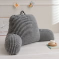 Btargot Large Backrest Reading Pillow with Arms Cut Plush Striped