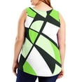 thumbnail image 5 of Jjayotai Women's Workout Tank Tops, Loose Fit Running Shirts, Sleeveless Quick Dry Athletic Gym Yoga Top, Color Block Tunic, Plus Size Womens Clothes Green^2XXXXXL, 5 of 7