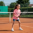 thumbnail image 6 of Atogsazn Children's Girls Summer Tshirt Kids Casual Hearts Short Sleeve Pullover T-shirt Outfit Classic Basic Tops 06-Pink 4-5 Years Fashion, 6 of 9