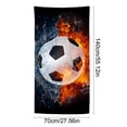 thumbnail image 3 of Beach Towel 140x70 cm, Multicolor Football Pattern, Quick-Dry Polyester Towel for Swimming, Travel, Sports, 1 Piece, 3 of 6