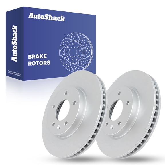AutoShack Front Brake Rotors for Chevrolet & Saturn, Equinox 2007-2009 Captiva Sport 2012-2015 Vue 2008-2010, FWD AWD L4 2.4L V6 3.0L 3.4L 3.5L 3.6L - Coated - ArmorStop - 11.65" (296 mm), 5-Lug