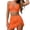 Orange, variant on JSGEK Women's Bikini Swimwear With Swim Skirt Backless Soft Material Fashionable Swimming Suit For Ladies Premium Black XXL