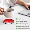 thumbnail image 3 of Red Snowflakes Christmas Coasters Set of 4, Absorbent Coasters for Drinks, Winter Holiday Xmas Snowflake Coaster for Desk Coffee Table Protection, Home Decor House Warming Gifts 4", 3 of 8