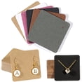 thumbnail image 2 of 50pcs/lot Kraft Paper Card 5x5cm Necklace Display Card for Jewelry Handmade Packaging Retail Cardboard Holder Card Storage Tags gray 50pcs, 2 of 6