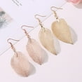 thumbnail image 7 of Jiaroswwei Tree Leaf Shape Alloy Hollow Bright Dangle Hook Earrings Fashion Jewelry for Wedding, 7 of 7