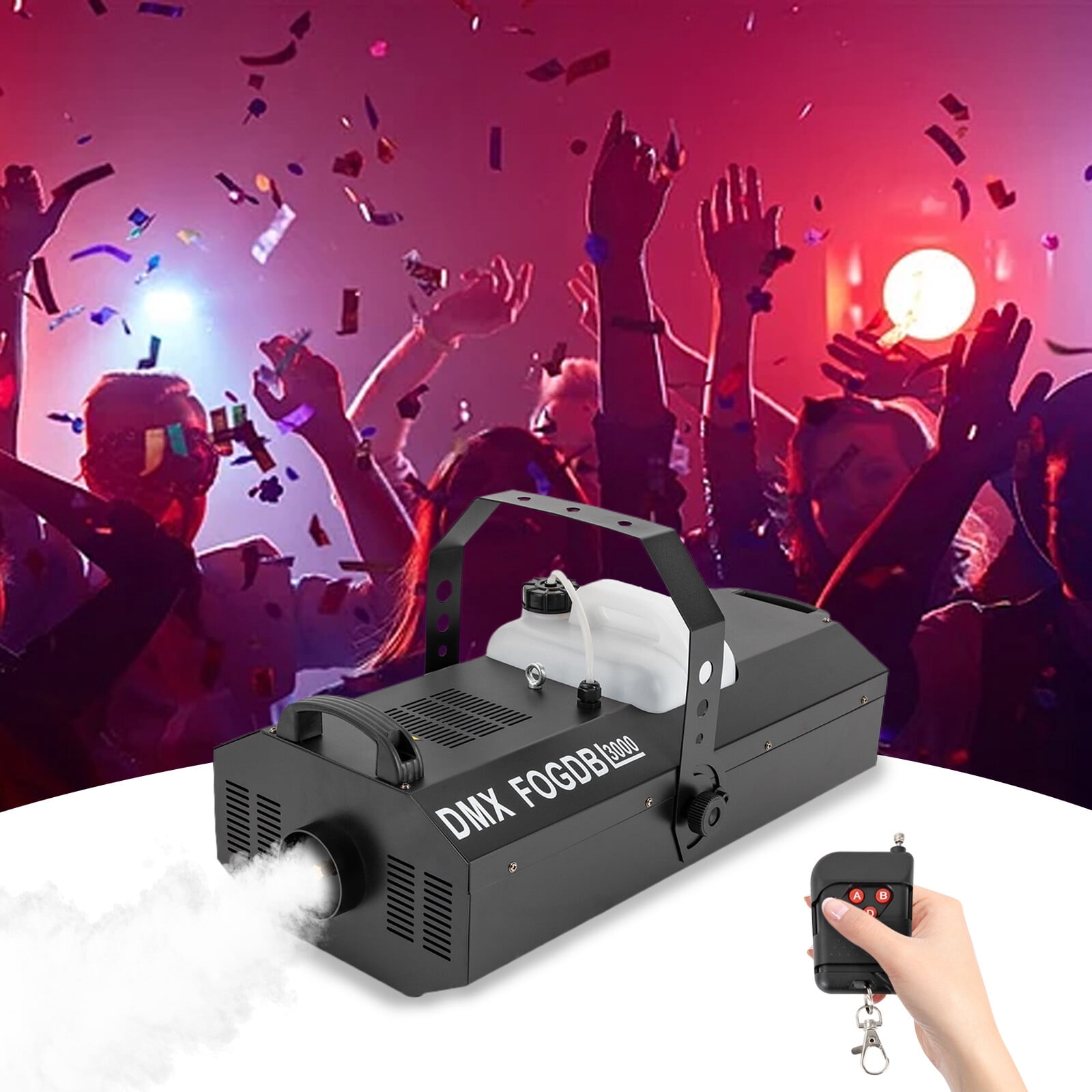 3000W 6L Haze Machine Fog Smoke Machine DMX Stage DJ Hazer Fog Smoke Black NEW