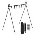 thumbnail image 4 of Outdoor Camping Hook Rack Portable Folding Multifunction Tripod Cookware Hanging Bracket Barbecue Tool Hanger, 4 of 8